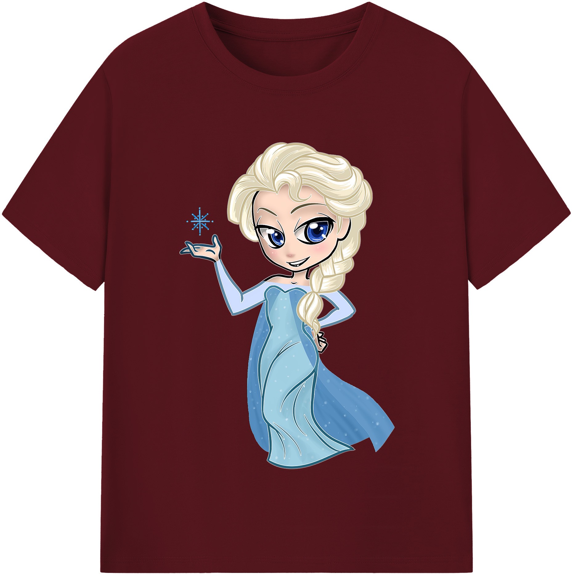 （画像用） アナと雪の女王 アンナ エルサ Frozen Anna Elsa 綿100％半袖Tシャツ（フロントプリント）